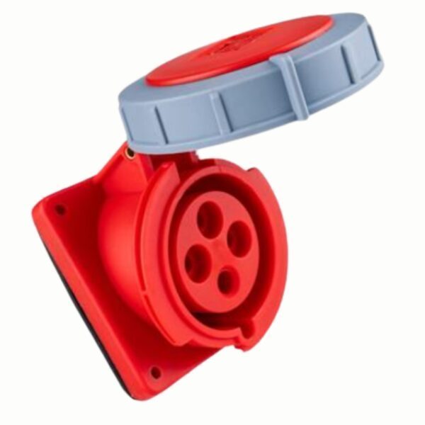 Ổ cắm loại cố định bắt trên bảng điện xéo 4 cực, 32A, IP67 mã MPN2-4242 2