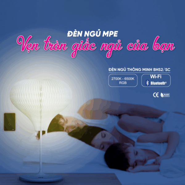 Đèn ngủ, đèn trang trí Happy Smart thông minh, điều khiển Bluetooth BHS1 1