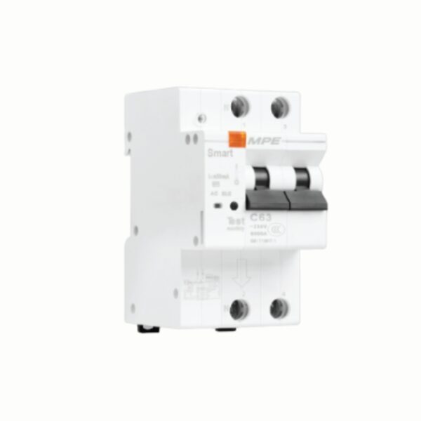 Cầu dao bảo vệ dòng rò, quá tải thông minh RCBOS 2 cực, 80A, 30mA, 6kA mã RCBOS-280/30 2