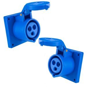 Ổ cắm loại cố định bắt trên bảng điện 3 cực, 16A, IP44 mã MPN-313 6