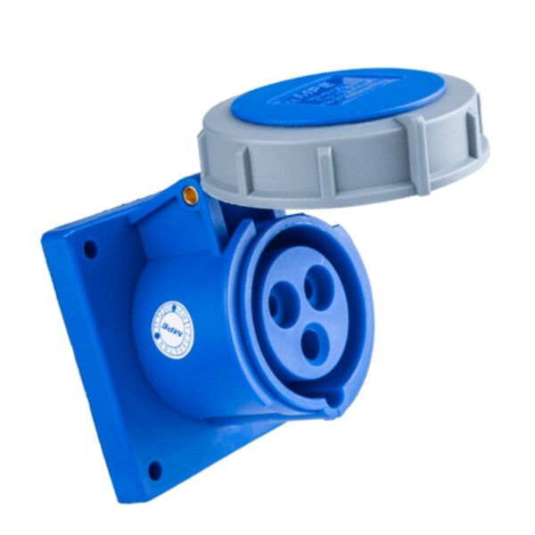 Ổ cắm loại cố định bắt trên bảng điện 3 cực, 16A, IP67 mã MPN-3132 1