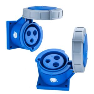 Ổ cắm loại cố định bắt trên bảng điện 3 cực, 16A, IP67 mã MPN-3132 6