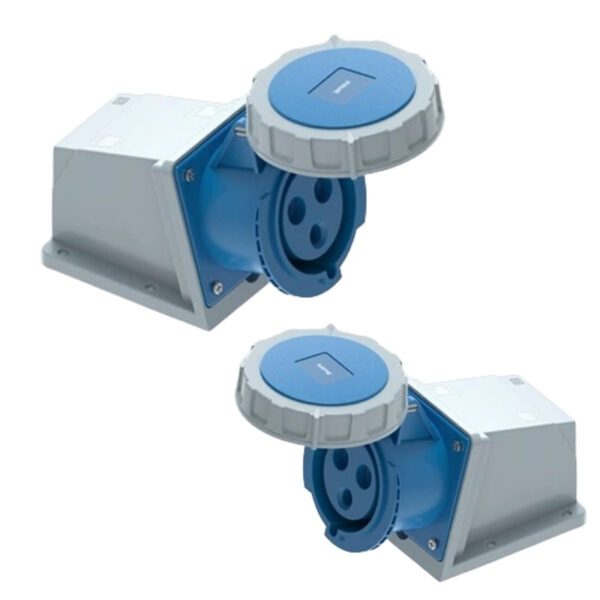 Ổ cắm cố định bắt trên tường 3 cực, 32A, IP67 mã MPN2-1232 1