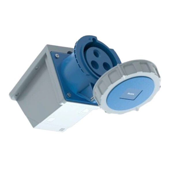 Ổ cắm cố định bắt trên tường 3 cực, 32A, IP67 mã MPN2-1232 3