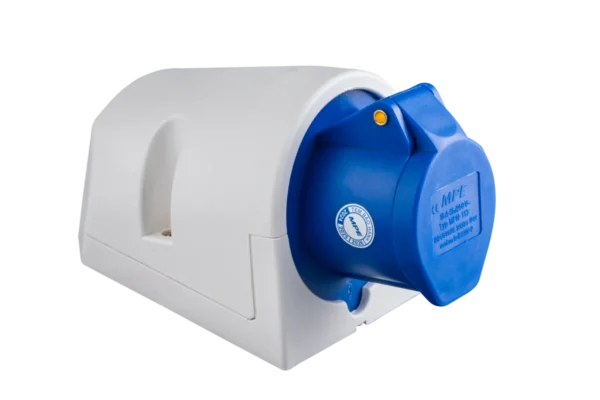 Ổ cắm cố định bắt trên tường 3 cực, 16A, IP44 mã MPN-113 3