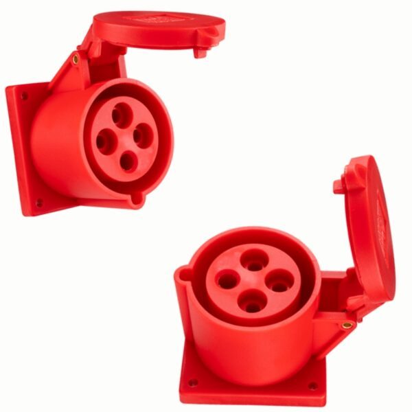 Ổ cắm loại cố định bắt trên bảng điện 4 cực, 16A, IP44 mã MPN-314 2