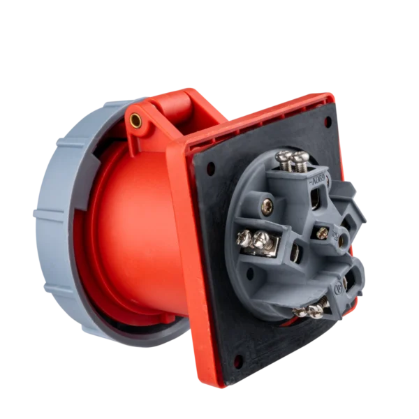 Ổ cắm loại cố định bắt trên bảng điện 4 cực, 63A, IP67 mã MPN-3342 2