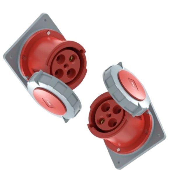 Ổ cắm loại cố định bắt trên bảng điện 4 cực, 63A, IP67 mã MPN22-3342 2
