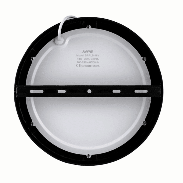 LED Panel ốp nổi nhôm, thân đen, mặt tròn 18W ánh sáng trắng SRPLB-18T 2