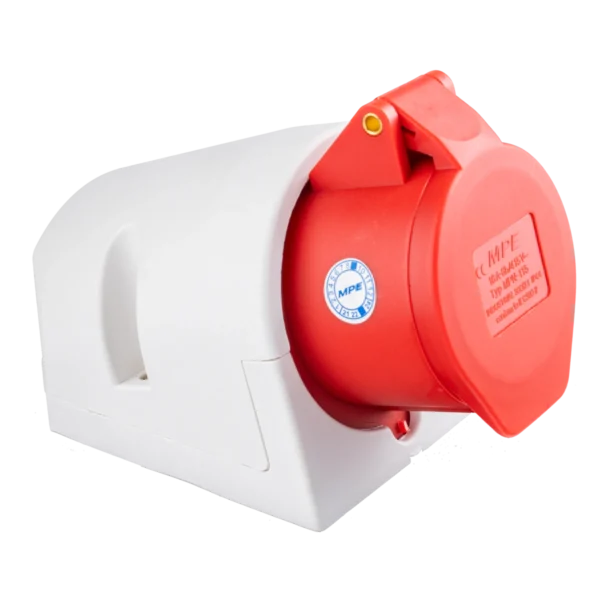 Ổ cắm cố định bắt trên tường 5 cực, 32A, IP44 mã MPN-125 2