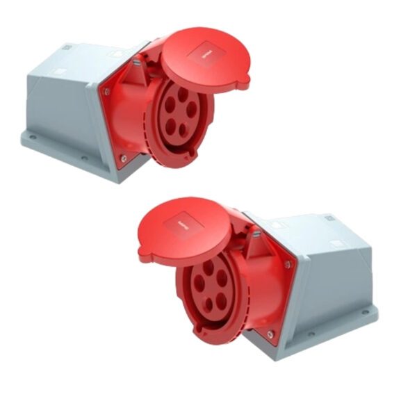 Ổ cắm cố định bắt trên tường 5 cực, 32A, IP44 mã MPN2-125 1