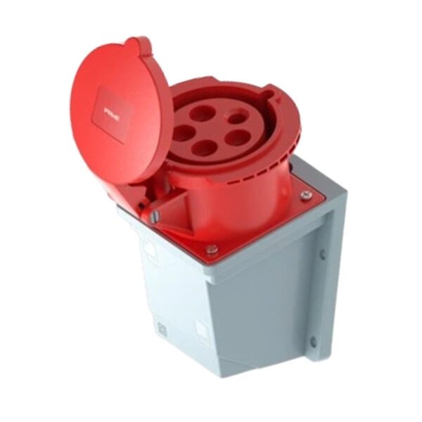 Ổ cắm cố định bắt trên tường 5 cực, 32A, IP44 mã MPN2-125 2