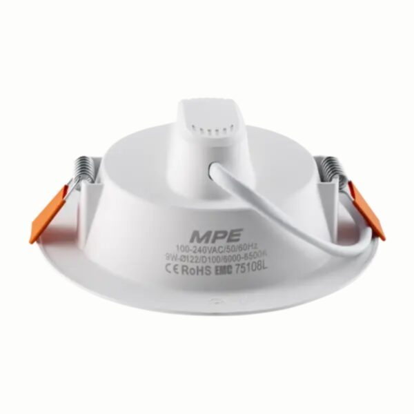 LED Downlight âm trần nhựa 9W ánh sáng vàng DLEL-9V 3