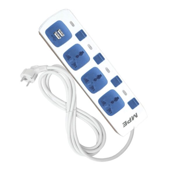Ổ cắm di động 3 ổ cắm đa năng, Tích hợp 2 cổng sạc USB mã AM3S-2USB 1
