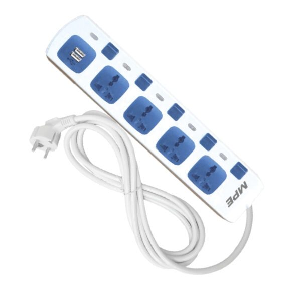 Ổ cắm di động 4 ổ cắm đa năng, Tích hợp 2 cổng sạc USB mã AM4S-2USB 1
