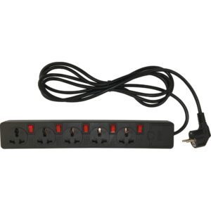 Ổ cắm di động 5 ổ cắm đơn đa năng AM5SB màu đen 4