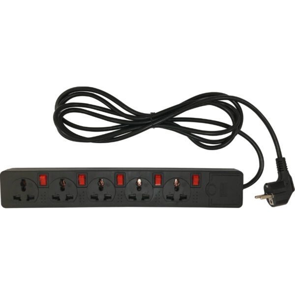 Ổ cắm di động 5 ổ cắm đơn đa năng AM5SB màu đen 2