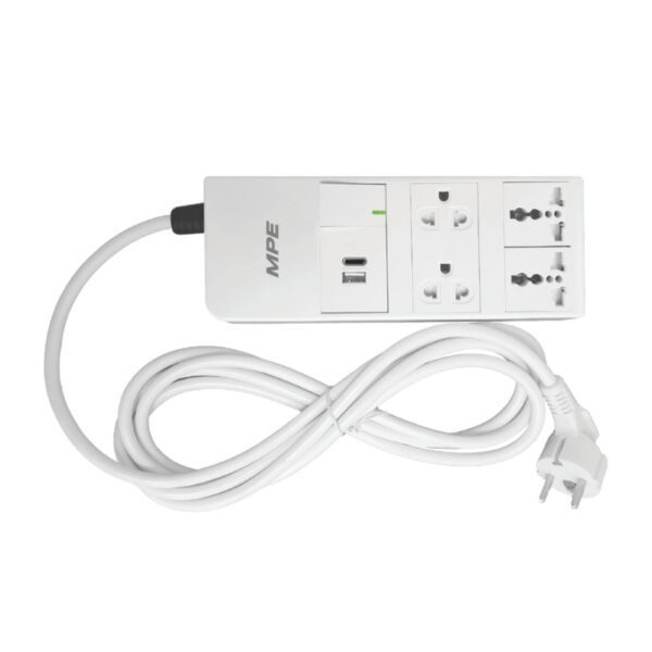 Ổ cắm di động 3 ổ cắm, Tích hợp sạc USB, type C và công tắc 1 chiều AM6S4 1