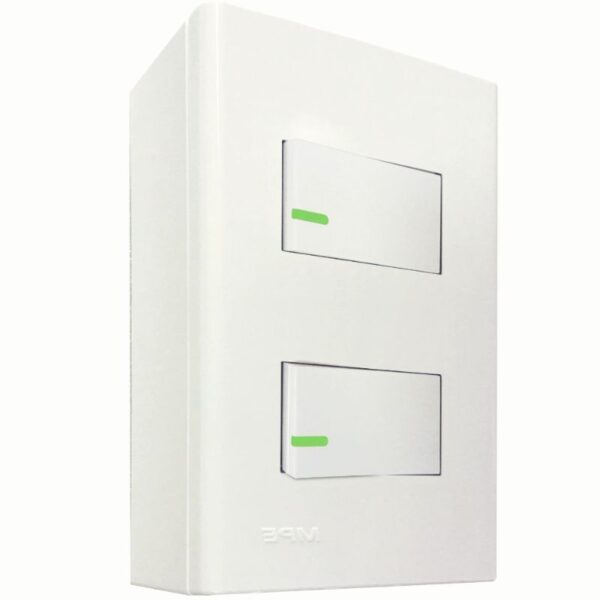 Bộ công tắc đơn 2 công tắc và đế nổi đơn mã A60B12V (Vặn vít) 1
