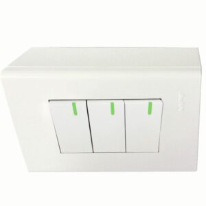 Bộ công tắc đơn 3 công tắc và đế nổi đơn mã A60B13V (Vặn vít) 5