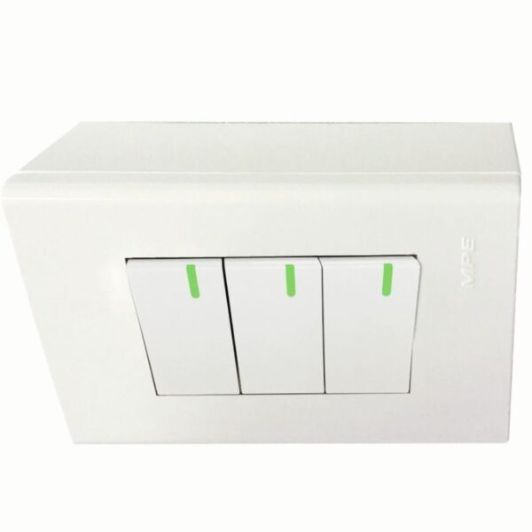 Bộ công tắc đơn 3 công tắc và đế nổi đơn mã A60B13V (Vặn vít) 2