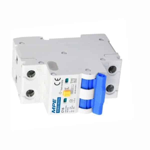 Cầu dao bảo vệ dòng rò, quá tải RCBO 2 cực, 20A, 30mA, 6kA mã RCBO-30/220 3