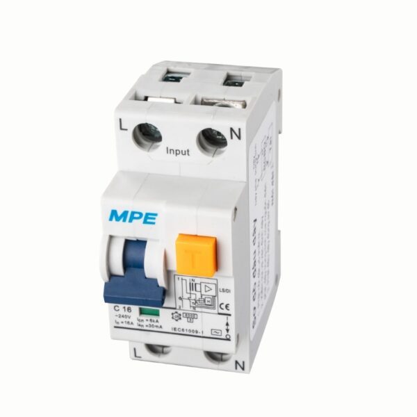 Cầu dao bảo vệ dòng rò, quá tải RCBO 2 cực, 20A, 30mA, 6kA mã RCBO-30/220 2