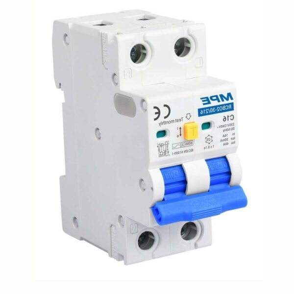 Cầu dao bảo vệ dòng rò quá tải RCBO2, 2 cực, 32A, 30mA, 6kA mã RCBO2-30/232 3