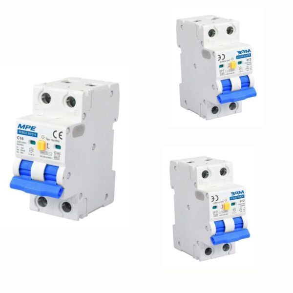 Cầu dao bảo vệ dòng rò quá tải RCBO2, 2 cực, 32A, 30mA, 6kA mã RCBO2-30/232 1