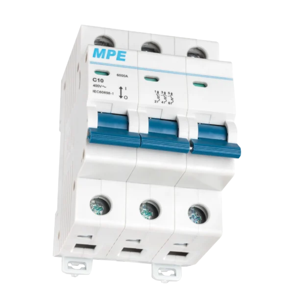 Cầu dao tự động MCB 3 cực, 63A, 6kA mã MP6-C363 1