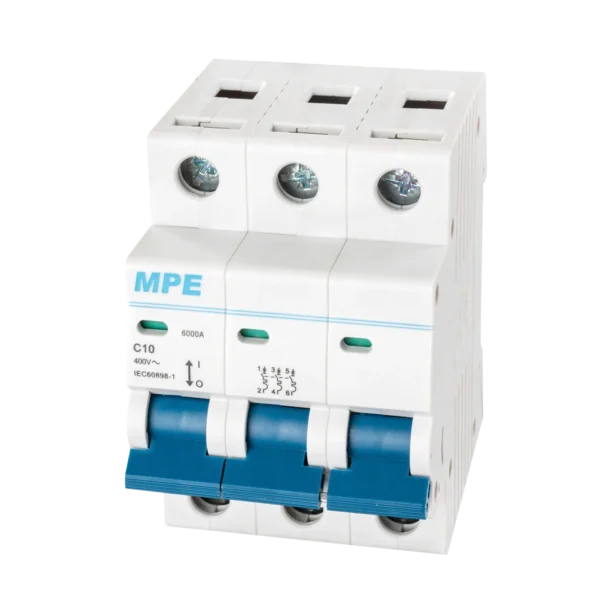 Cầu dao tự động MCB 3 cực, 63A, 6kA mã MP6-C363 2