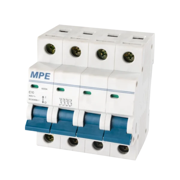 Cầu dao tự động MCB 4 cực, 16A, 6kA mã MP6-C416 1