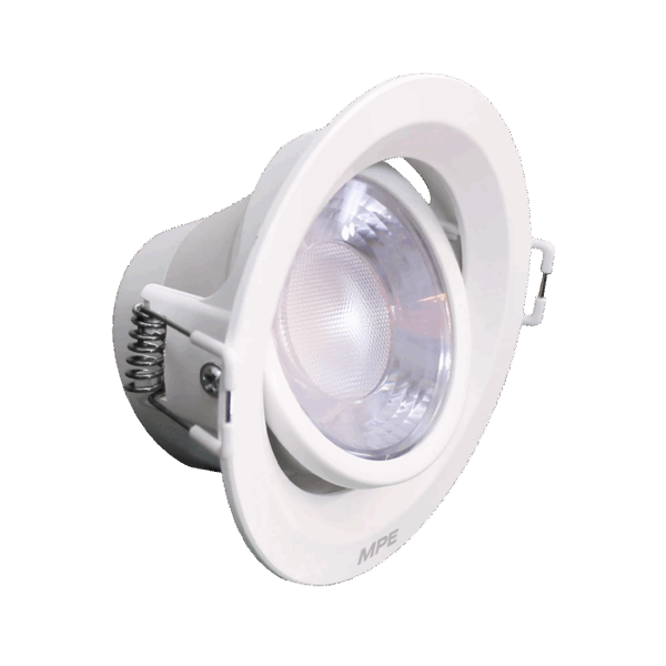 LED Downlight âm trần Chiếu điểm, Điều chỉnh hướng sáng, mặt tròn 9W ánh sáng vàng DLA2R-9V 1