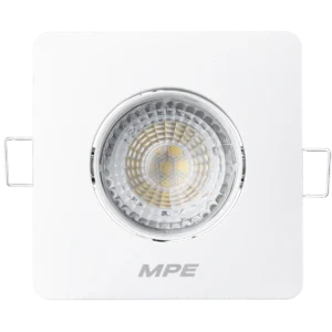 LED Downlight âm trần Chiếu điểm, Điều chỉnh hướng sáng, mặt vuông 7W ánh sáng vàng DLA2S-7V 4