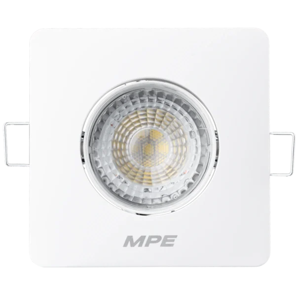 LED Downlight âm trần Chiếu điểm, Điều chỉnh hướng sáng, mặt vuông 7W ánh sáng vàng DLA2S-7V 1