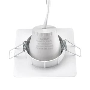 LED Downlight âm trần Chiếu điểm, Điều chỉnh hướng sáng, mặt vuông 7W ánh sáng vàng DLA2S-7V 5