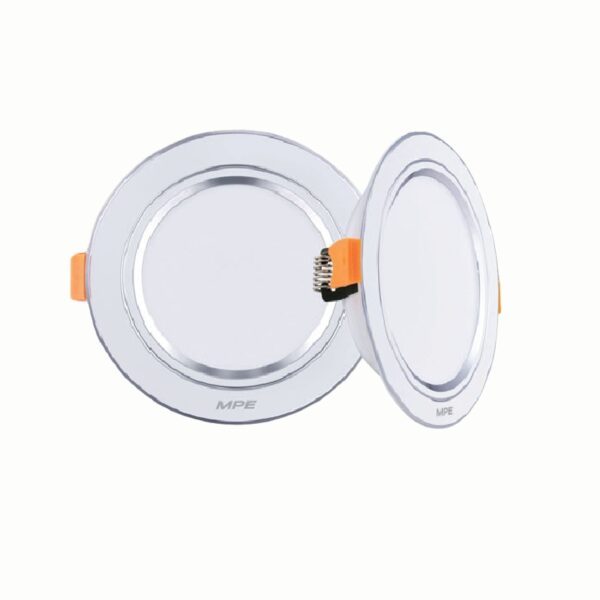 LED Downlight âm trần nhôm, viền bạc 5W - 3 chế độ màu DLB2-5/3C 4