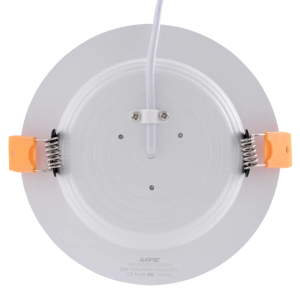 LED Downlight âm trần nhôm, viền vàng 7W ánh sáng trắng DLV-7T 3