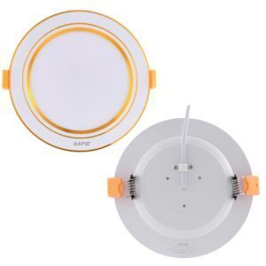 LED Downlight âm trần nhôm, viền vàng 7W ánh sáng trắng DLV-7T 5