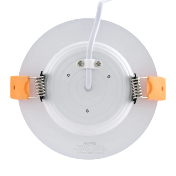 LED Downlight âm trần nhôm viền trắng 9W ánh sáng vàng DLT2-9V 2