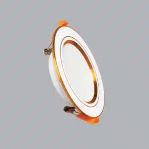 LED Downlight âm trần nhôm, viền vàng 12W - 3 chế độ màu DLV2-12/3C 6
