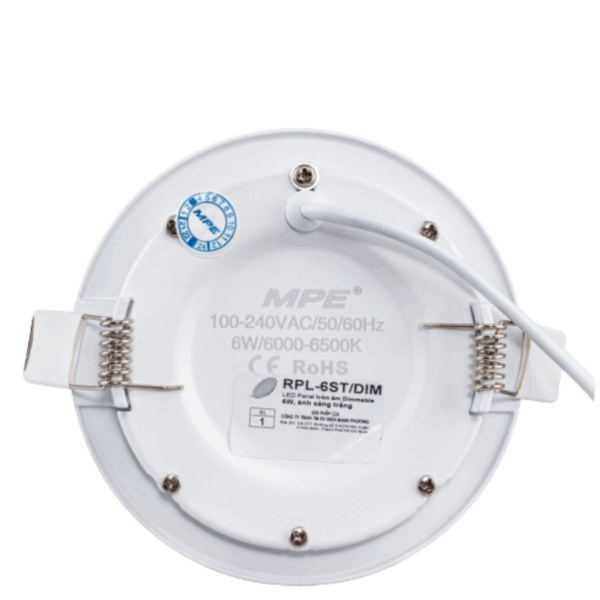 LED Panel âm trần nhôm, mặt tròn, điều chỉnh độ sáng 6W, phi nhỏ, ánh sáng vàng RPL-6SV/DIM 2