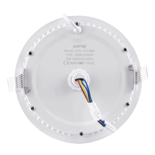 LED Panel âm trần nhôm, mặt tròn, cảm biến chuyển động 12W ánh sáng trắng RPL-12T/MS 2