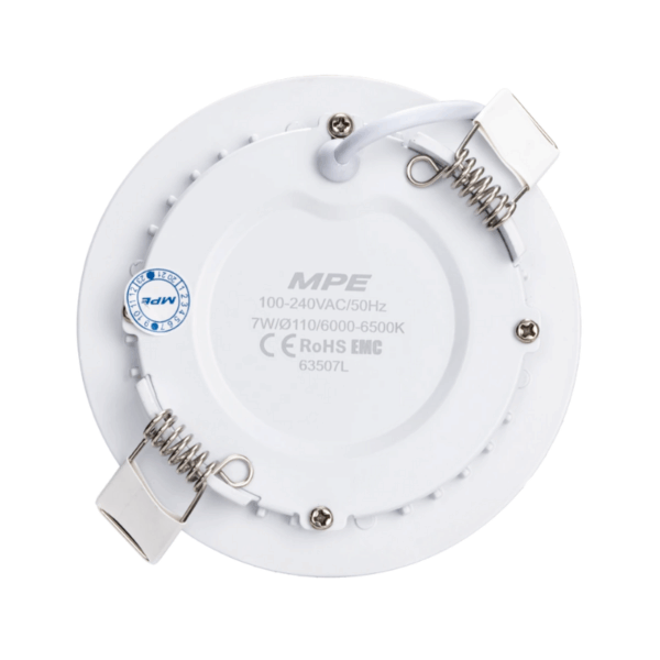 LED Panel âm trần nhôm viền bạc mặt tròn 7W ánh sáng trắng RPL-7T/S 1