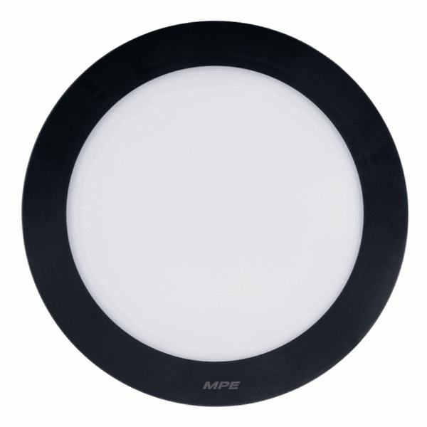 LED Panel ốp nổi nhôm, thân đen, mặt tròn 18W ánh sáng vàng SRPLB-18V 1