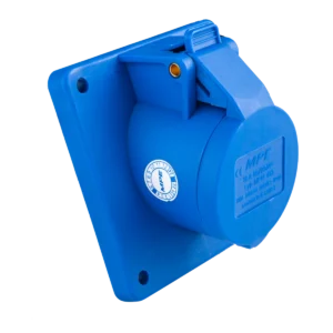 Ổ cắm loại cố định bắt trên bảng điện xéo 3 cực, 16A, IP44 mã MPN-413 4