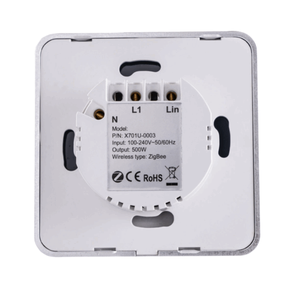 Mặt 1 công tắc hình vuông, điều khiển Zigbee SWV1/ZB 1