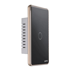 Mặt 1 công tắc màu đen viền vàng, điều khiển Wifi SWB1/SC 4