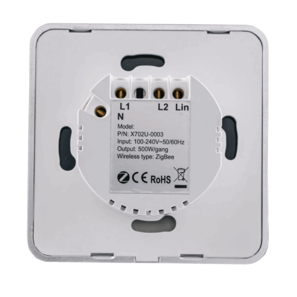 Mặt 2 công tắc hình vuông, điều khiển Wifi SWV2/SC 1