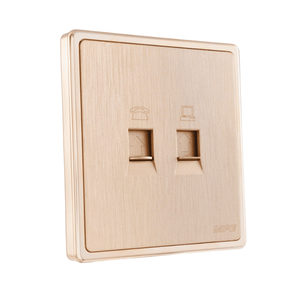 Mặt 2 ổ cắm điện thoại KT86x89mm mã S7TEL/2 2